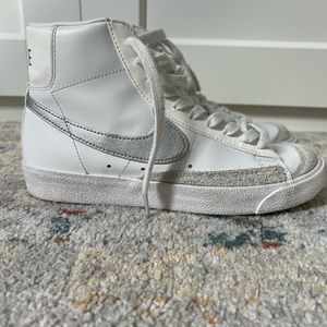 Barely worn Silver Nike blazers